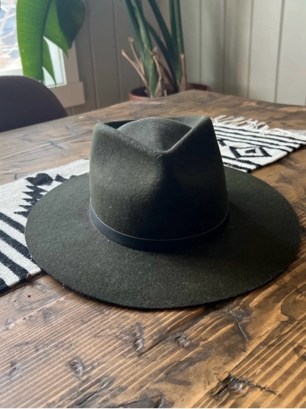 Yellow 108 Dylan Fedora hat - Dark Olive